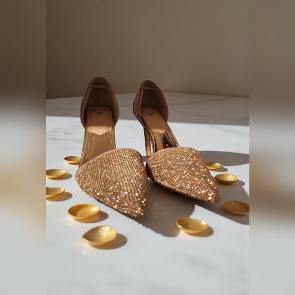 Windsor Shoes - Windsor RoseGold Heels Sparkly Elegant Design